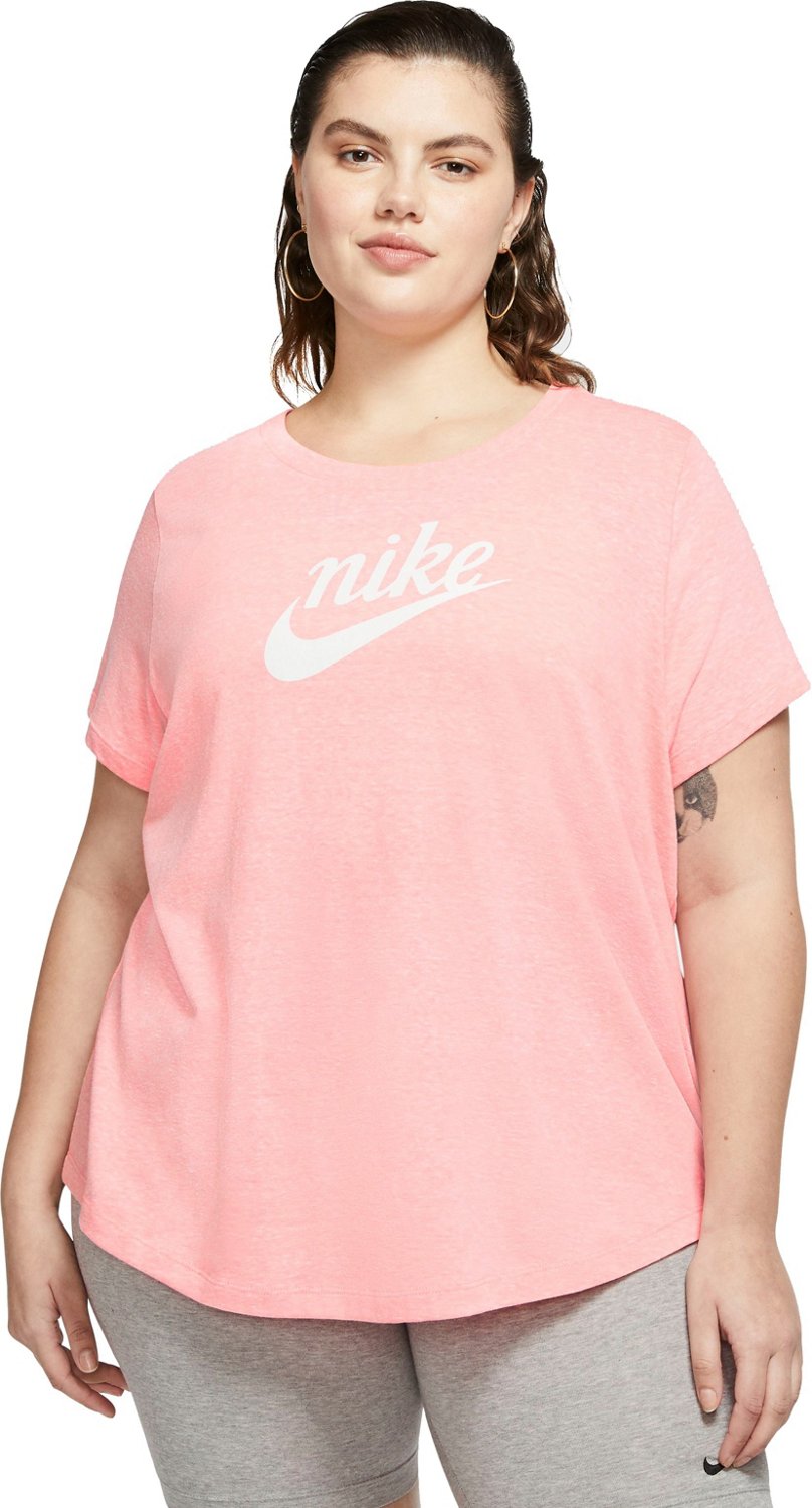 pink plus size nike shirt
