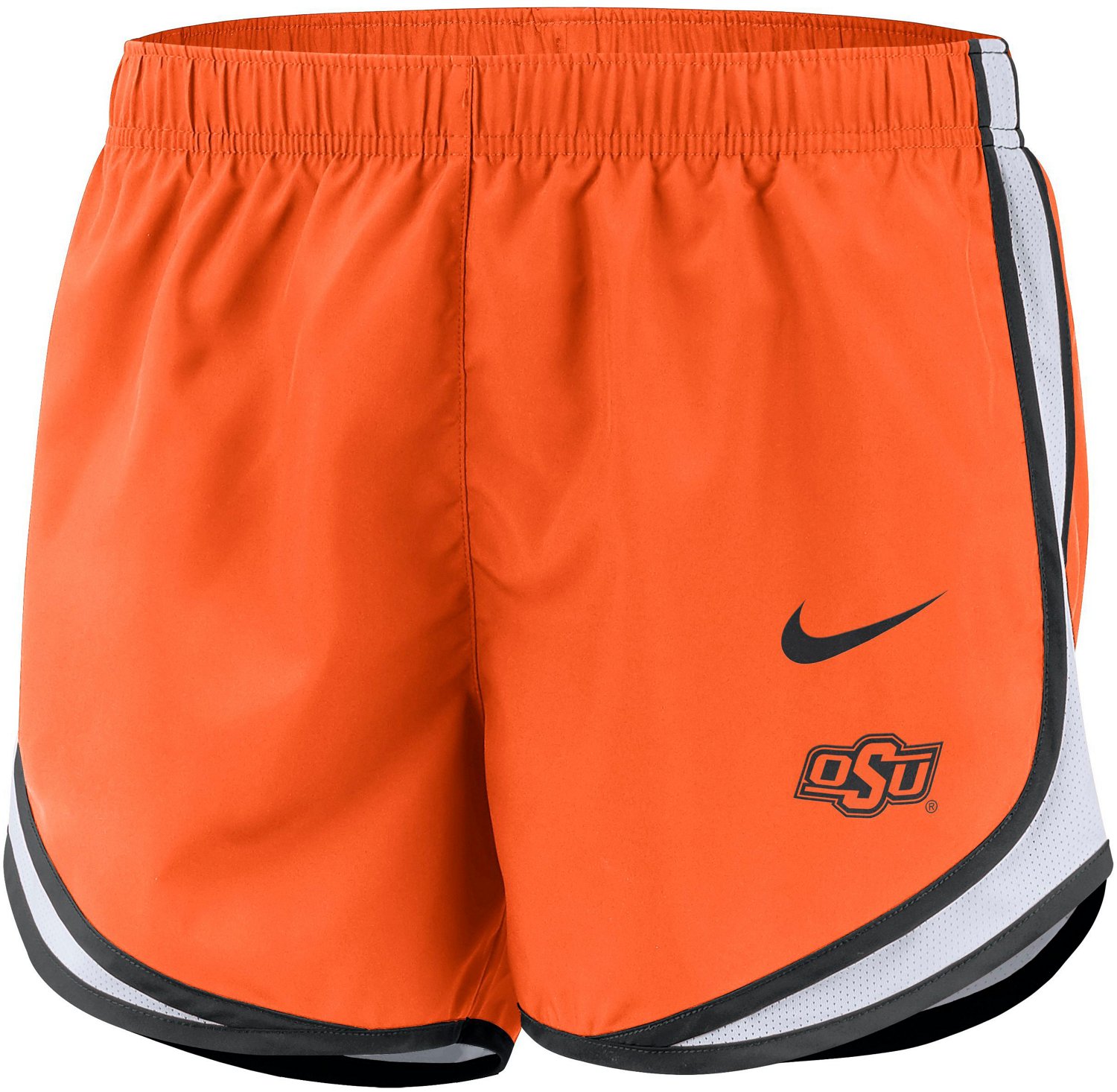 nike women's dry tempo shorts black orange