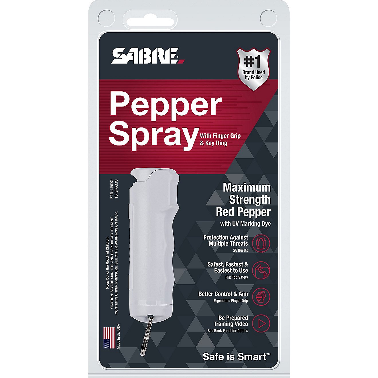 SABRE RED Pepper Spray with Finger Grip and Flip Top                                                                             - view number 1
