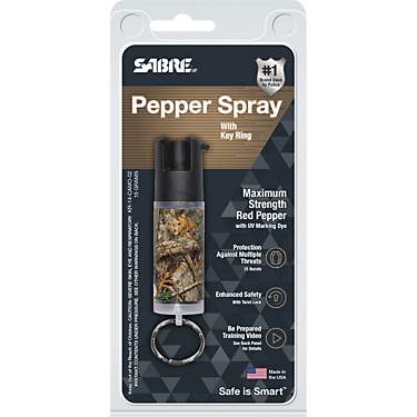SABRE Realtree Camouflage Compact Pepper Spray with Key Ring                                                                    
