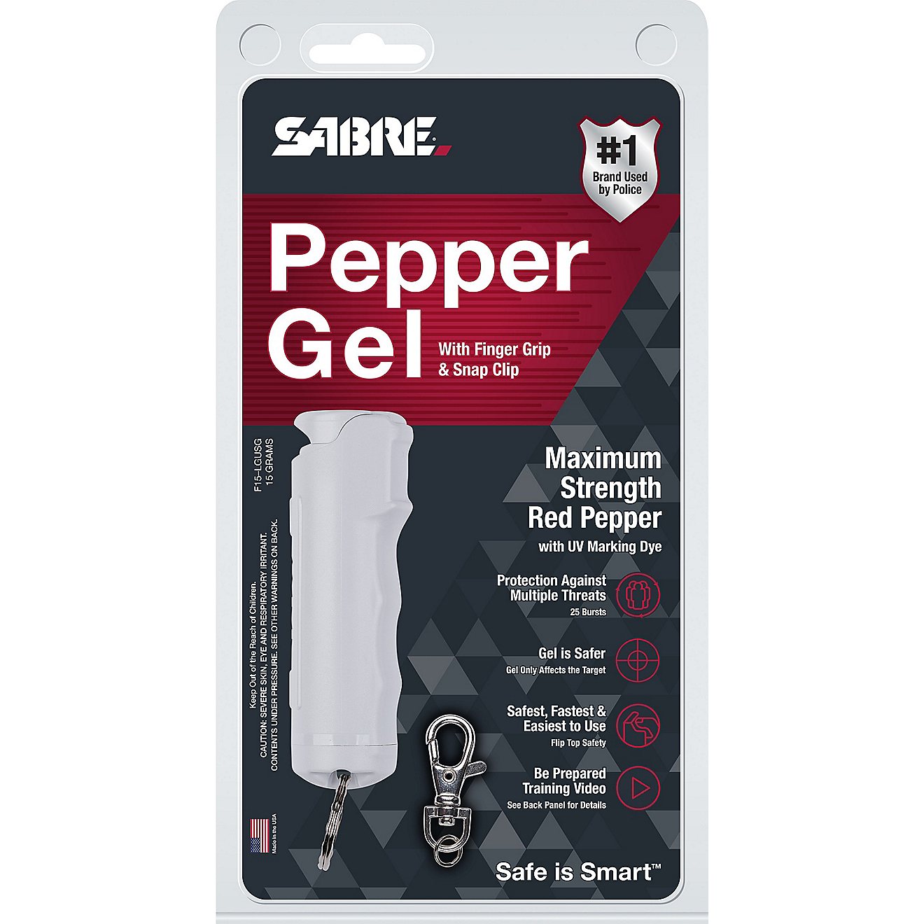 SABRE RED Flip Top Pepper Gel with Snap Clip                                                                                     - view number 1