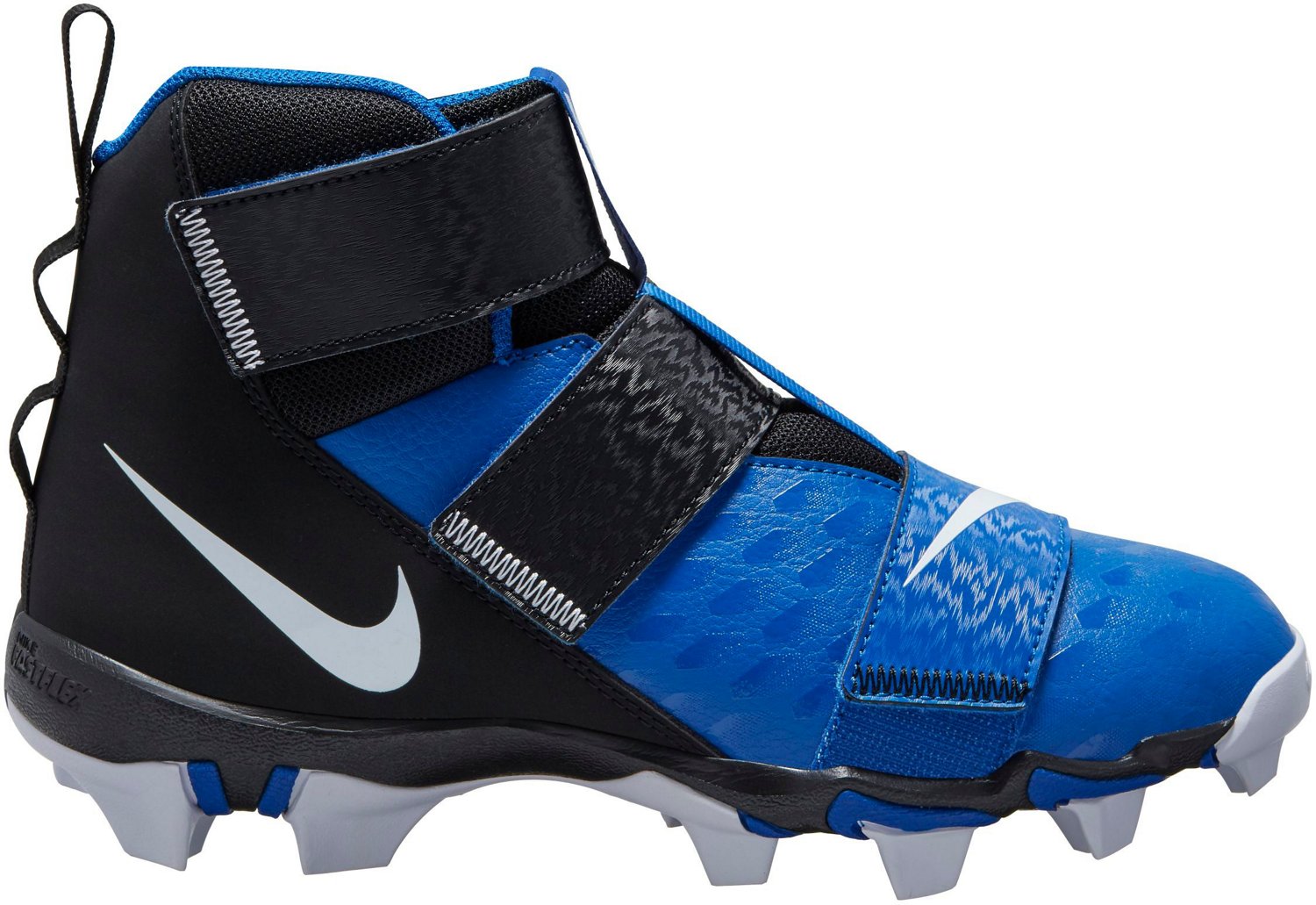 blue and white youth football cleats