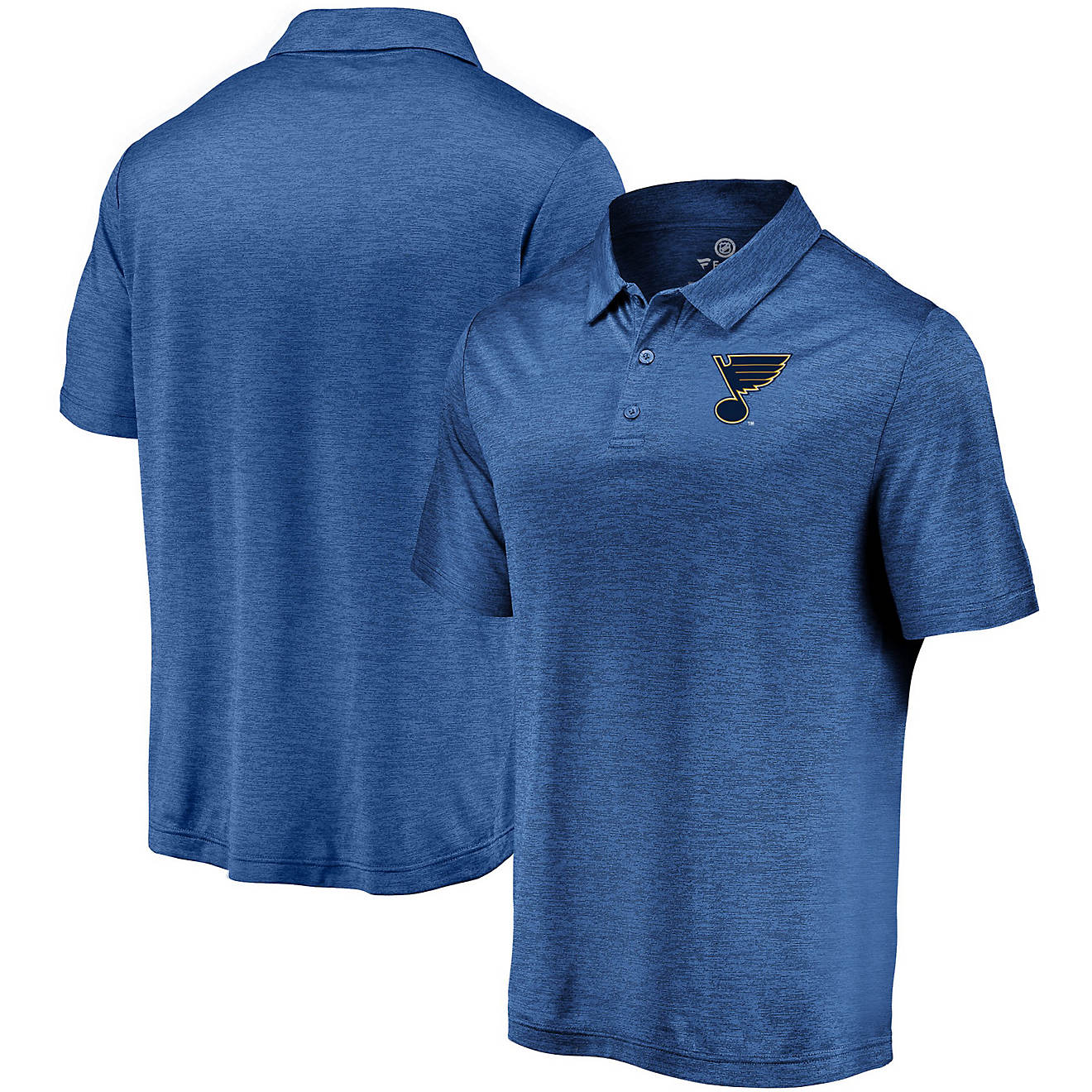 St. Louis Blues Men's Core Striated Logo Short Sleeve Polo Shirt                                                                 - view number 1