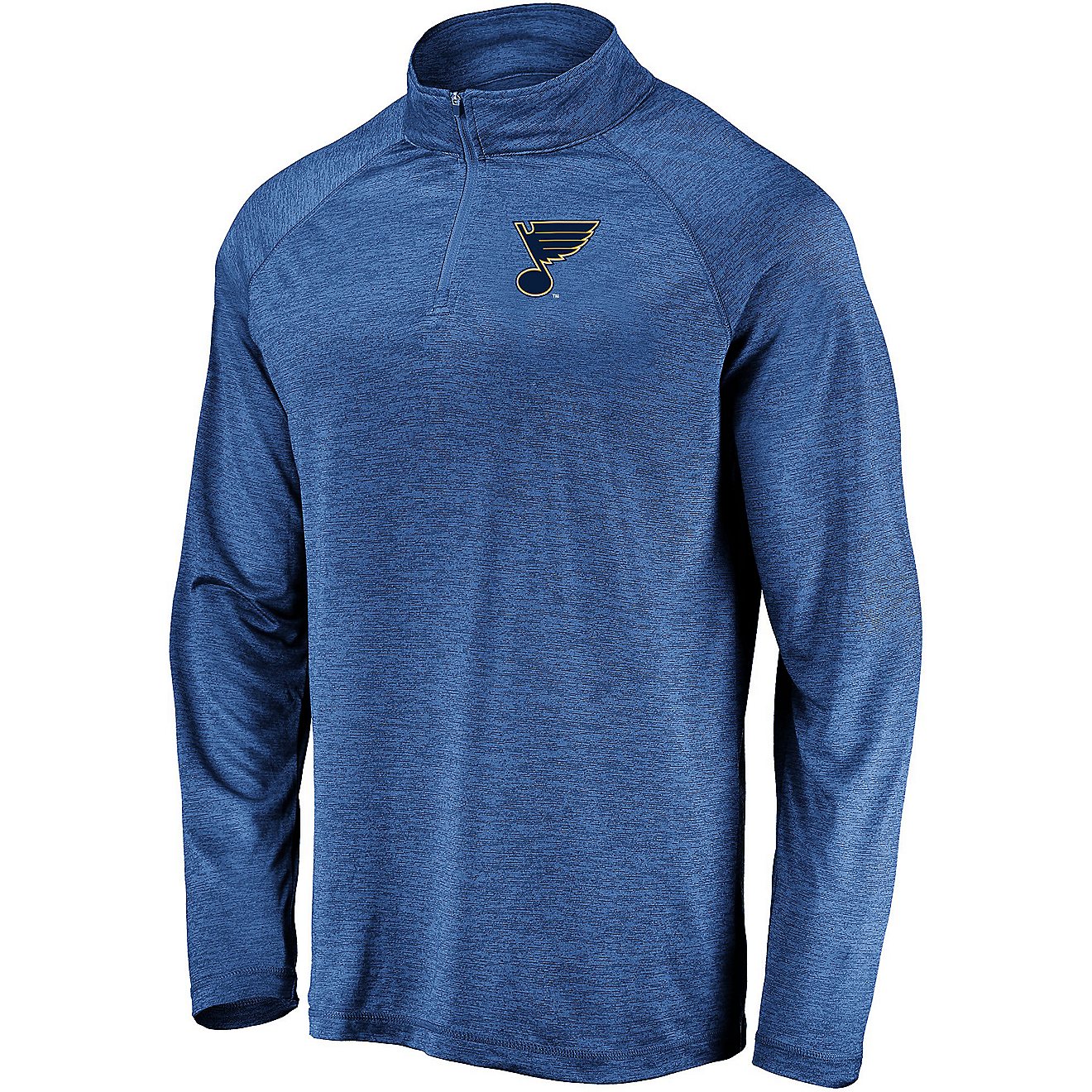 Fanatics Men's St. Louis Blues Core Striated Primary Logo 1/4 Zip Sweatshirt                                                     - view number 2