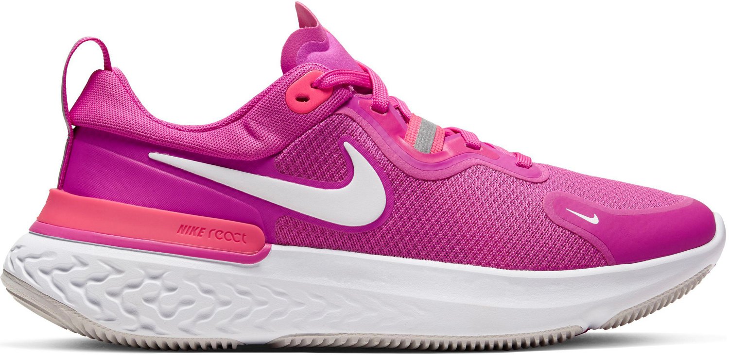 bright pink running shoes