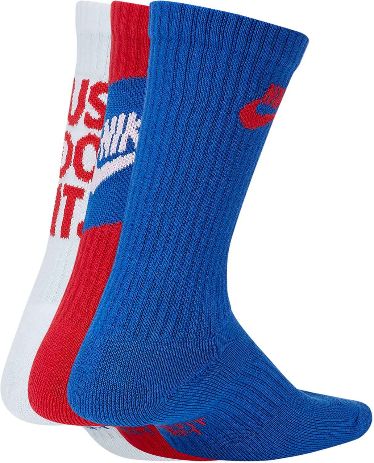 everyday 3 pack cotton cushioned crew socks unisex