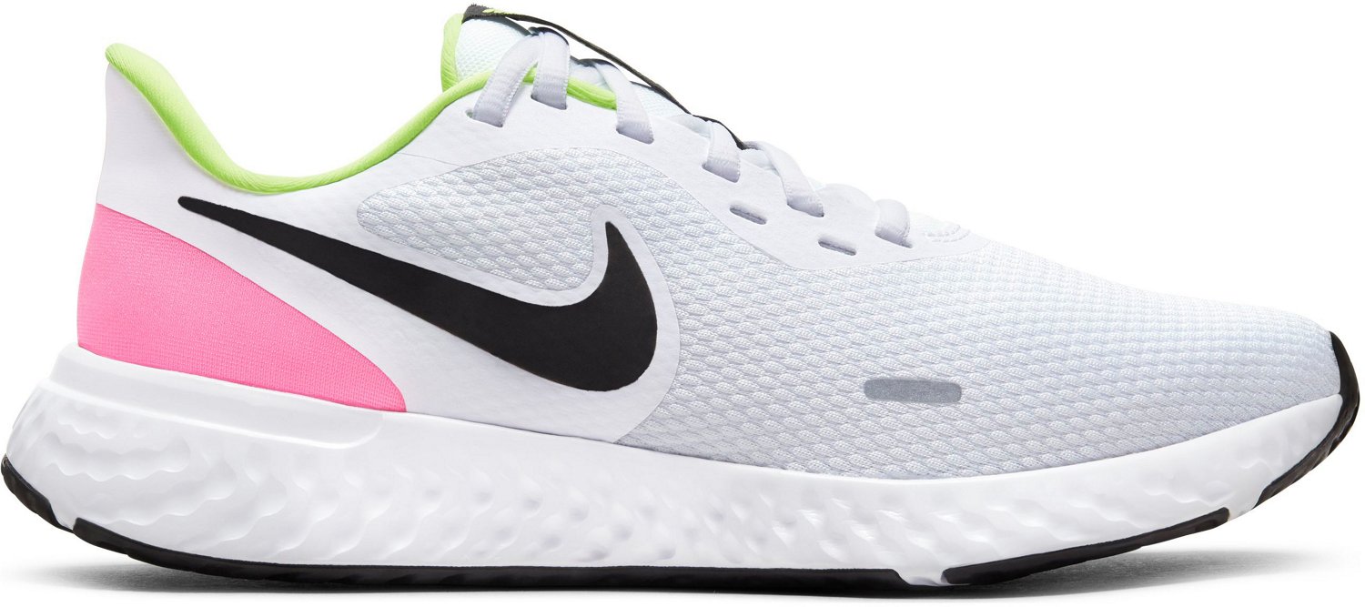 nike women's shoes pink and green