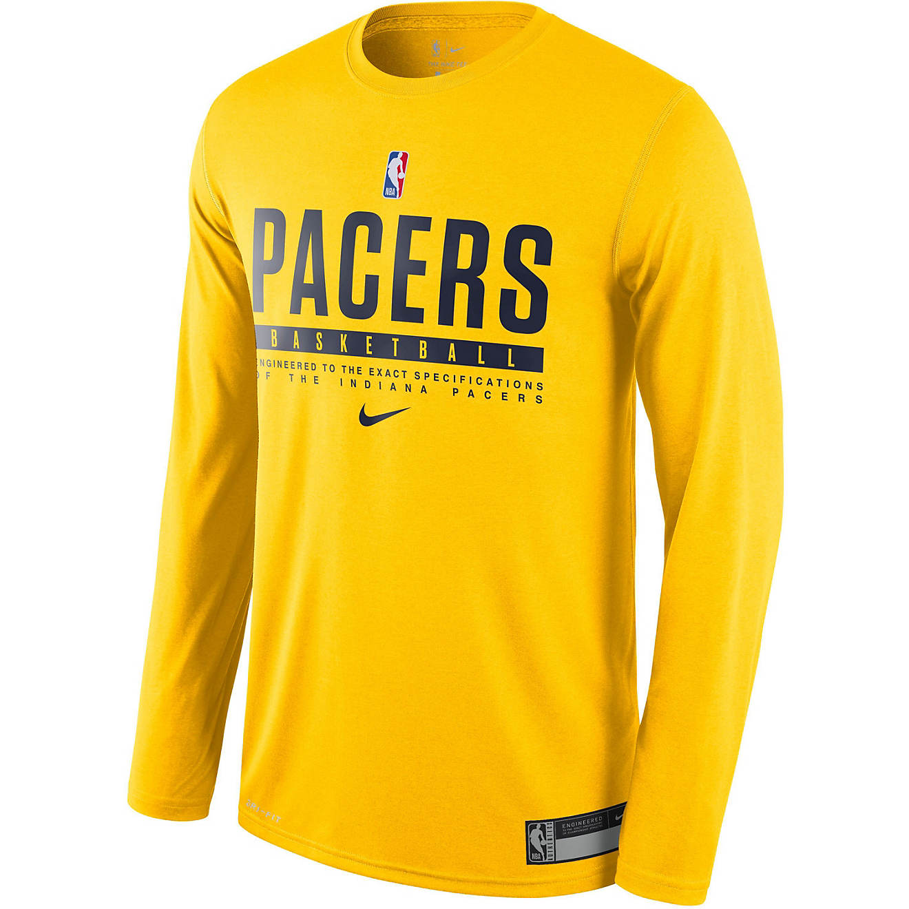 Nike Men's Indiana Pacers Dri-FIT Practice Long Sleeve T-shirt | Academy