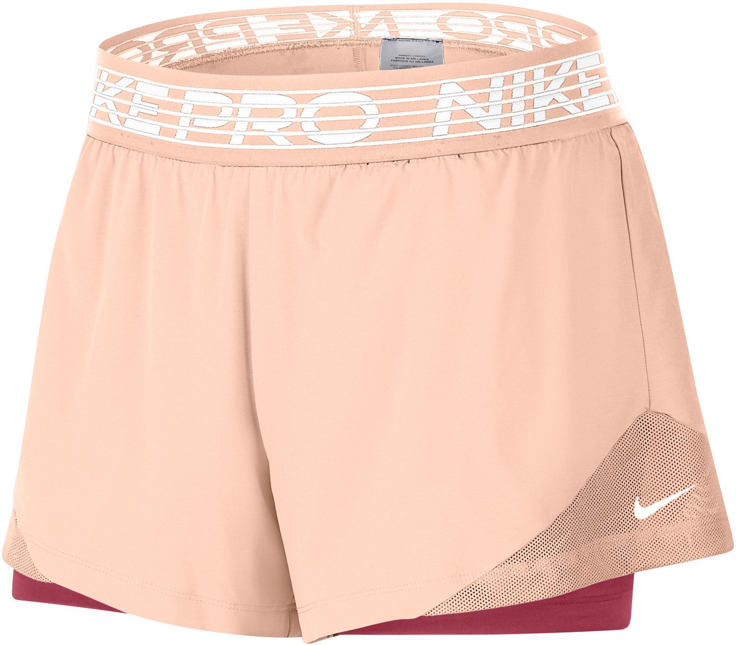 nike washed coral shorts