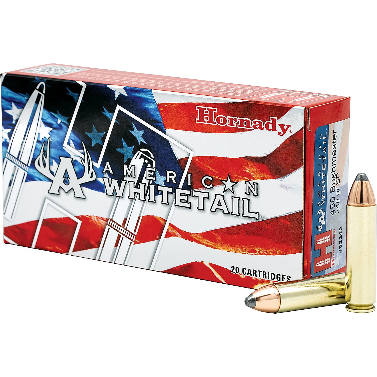 Hornady American White Tail 450 Bushmaster 245-Grain Interlock Rifle Ammunition - 20 Rounds                                      - view number 1