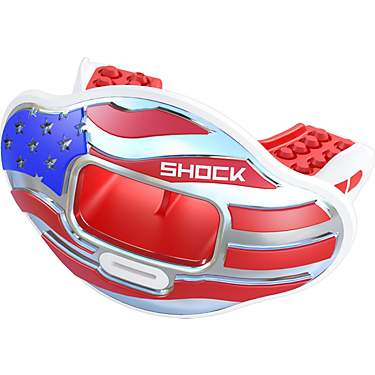 Shock Doctor Chrome 3-D Stars & Stripes Max Airflow Football Mouth Guard                                                        