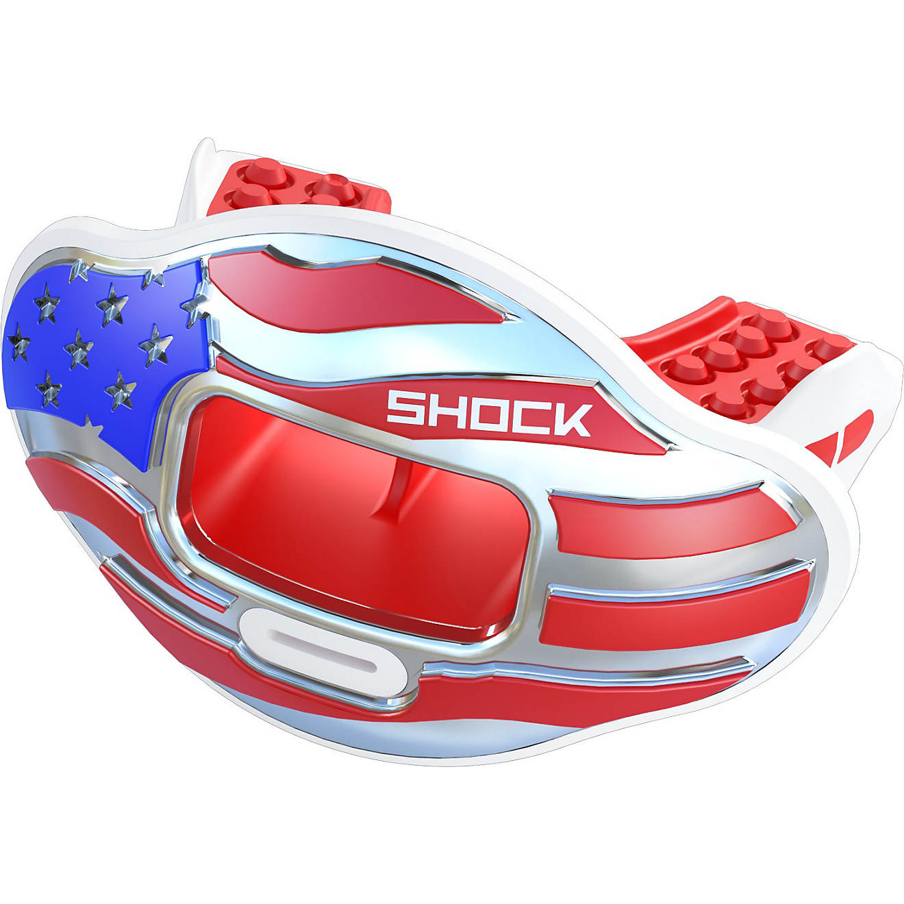 Shock Doctor Chrome 3-D Stars & Stripes Max Airflow Football Mouth Guard                                                         - view number 1