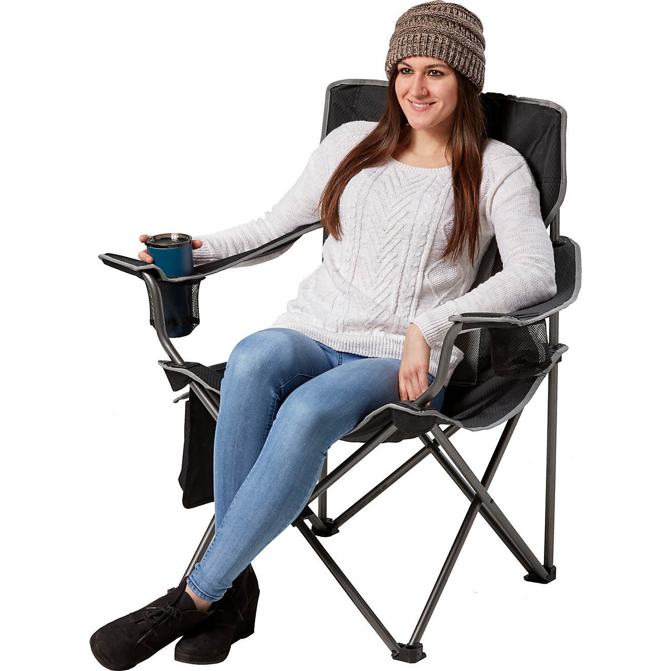 Magellan Outdoors Heated Quad Folding Chair Academy