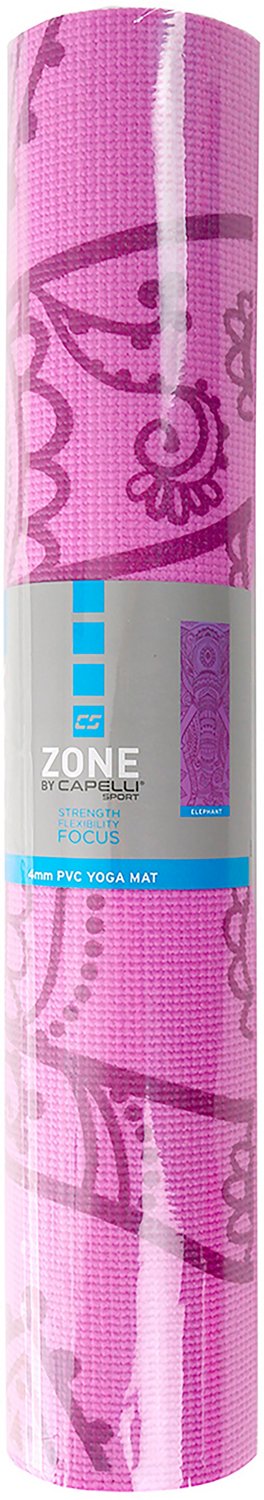 Capelli Sport Printed 2 ft x 6 ft x 4 mm Yoga Mat Academy