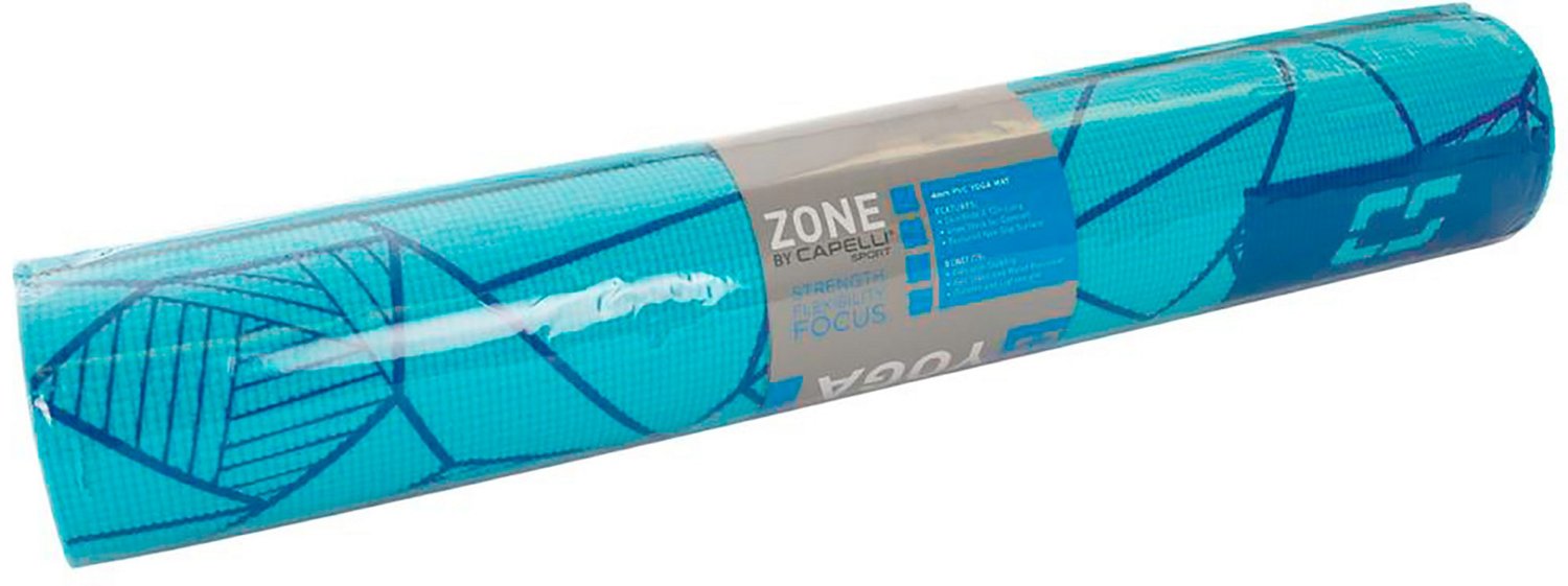 Capelli Sport Printed 2 ft x 6 ft x 4 mm Yoga Mat Academy