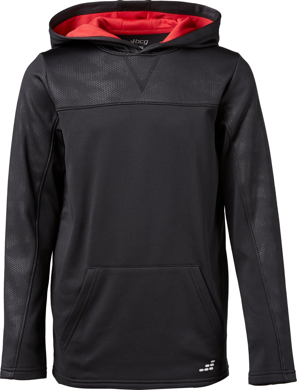 BCG Boys' Performance Fleece Embossed Pullover Hoodie Academy
