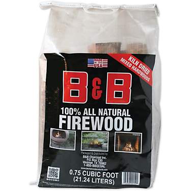 B&B Kiln Dried 0.75 cu ft Natural Firewood                                                                                      