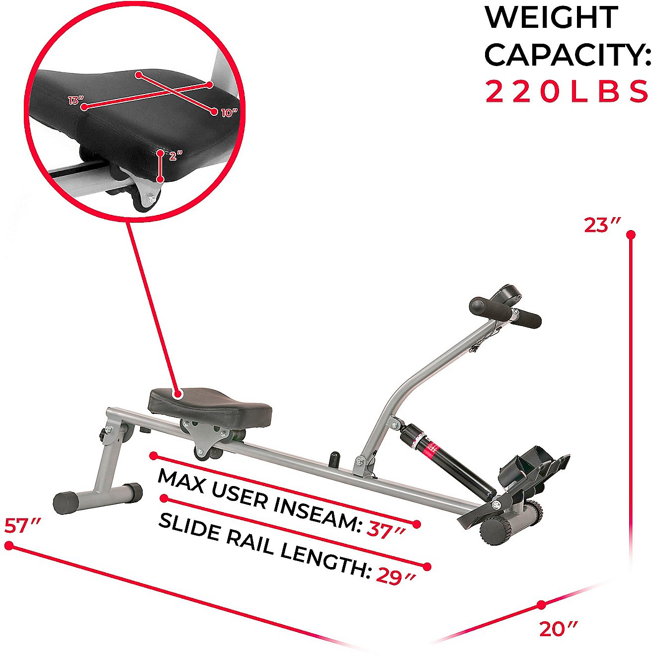 Sunny Health & Fitness SF-RW1205 Rowing Machine                                                                                  - view number 2