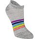 BCG Girls' Rainbow Stripes No Show Socks 6 Pack                                                                                  - view number 2 image