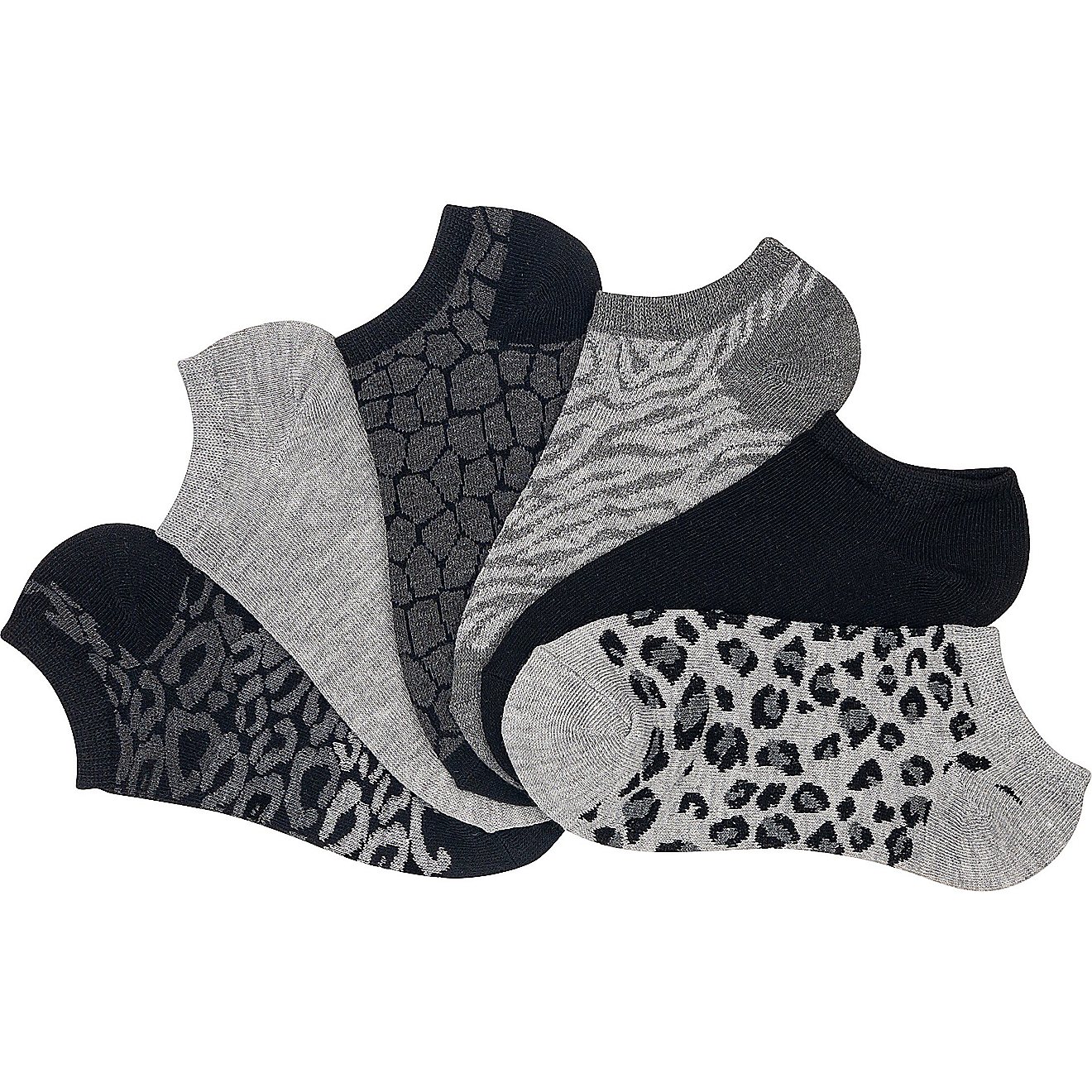 BCG Animal Print No Show Socks 6 Pack                                                                                            - view number 1