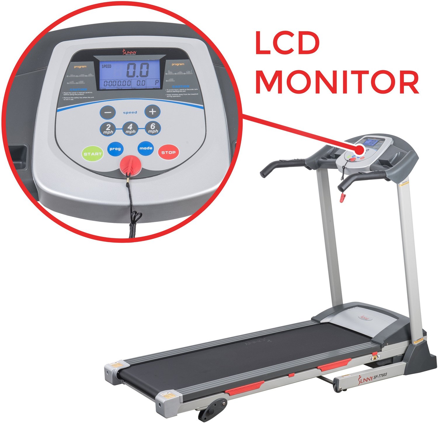 Sunny Health & Fitness SFT7603 Motorized Treadmill Academy