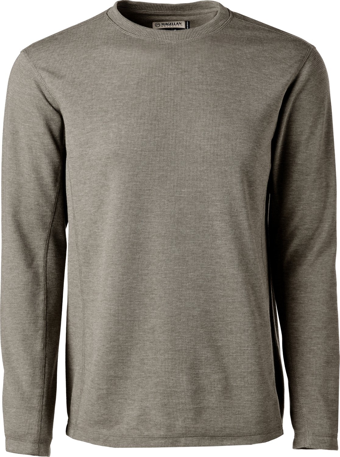 Magellan Outdoors Men's Base Camp Thermal Heathered Long Sleeve Crew Top Academy