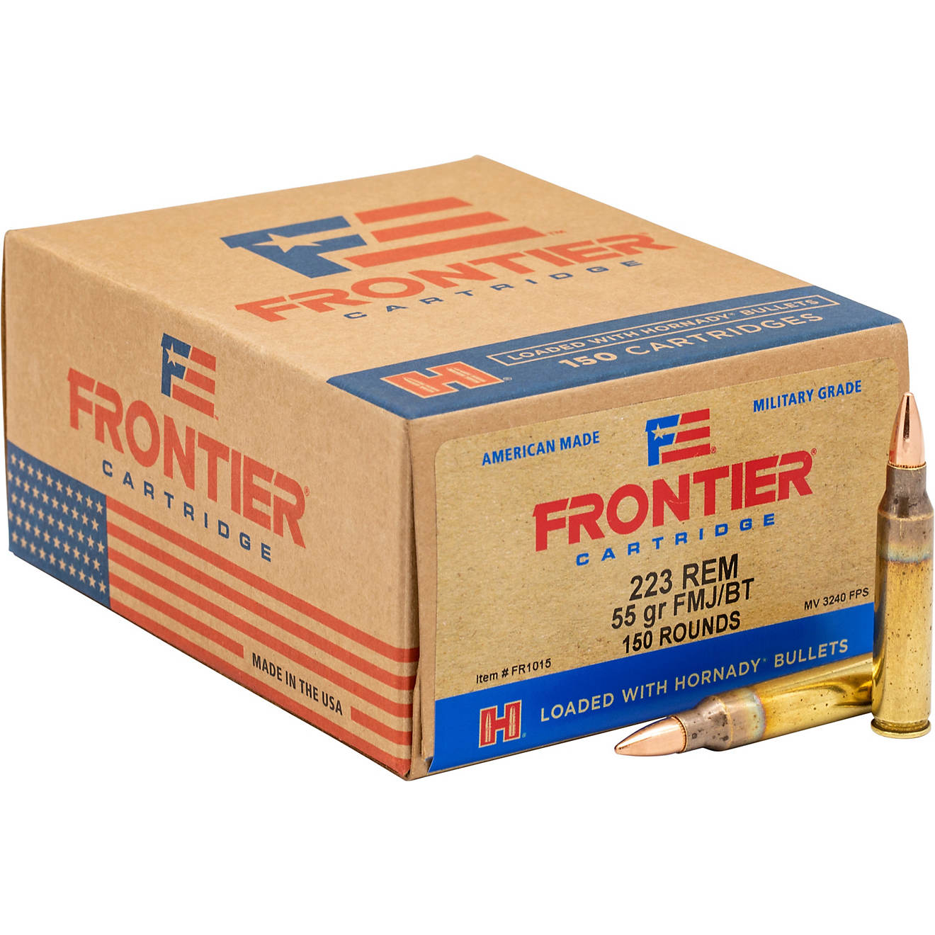 Frontier FMJ Cartridge .223 Remington 55-Grain Rifle Ammunition - 150 Rounds                                                     - view number 1