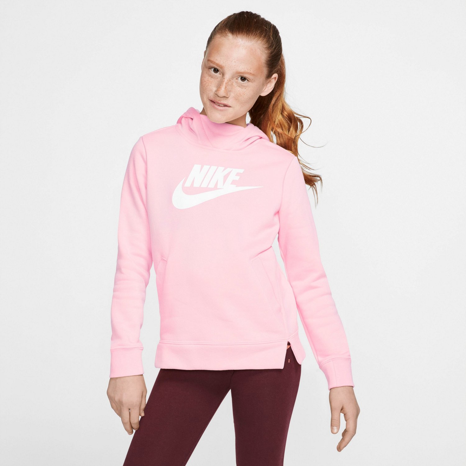 Nike Girls' Nike Sportswear Fleece Pullover Hoodie | Academy