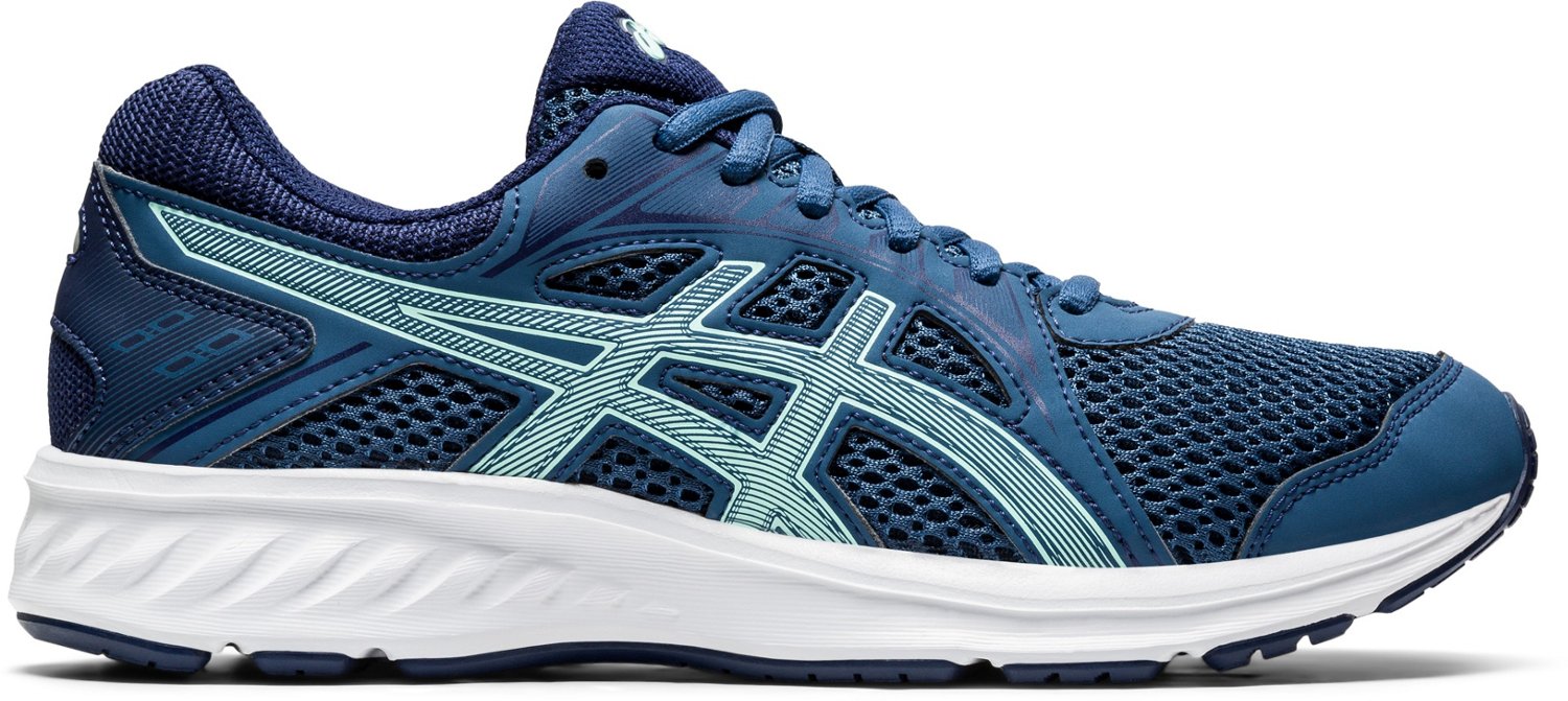 asics navy blue running shoes