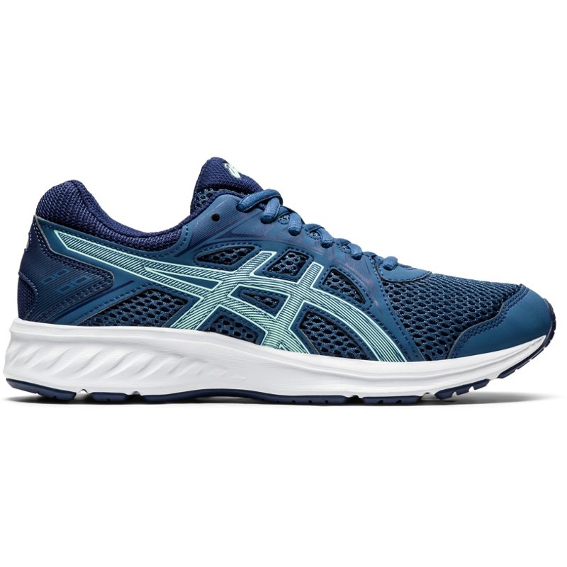 navy blue womens asics