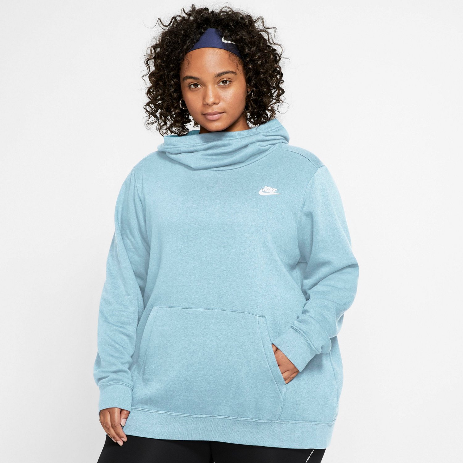 nike funnel neck hoodie plus size