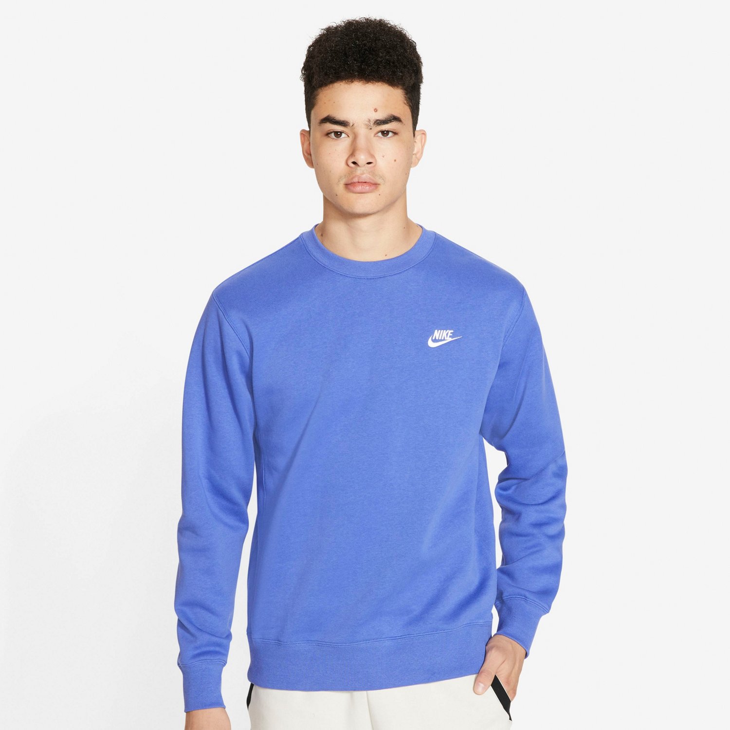 nike men's nike sportswear club crew pullover