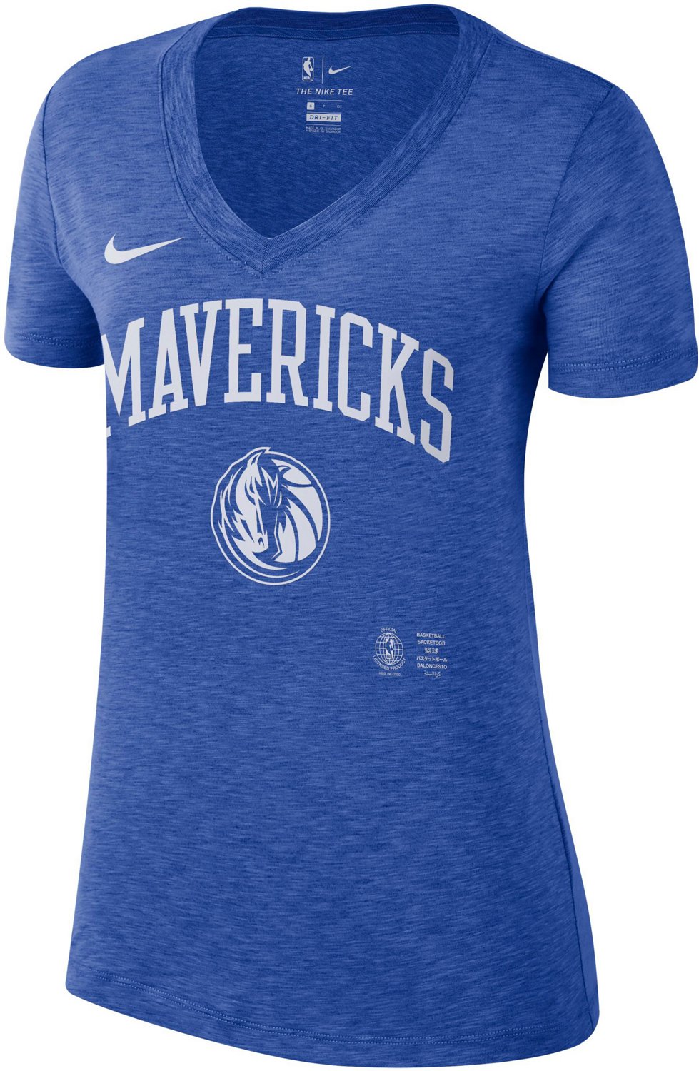Nike Women's Dallas Mavericks Essential Team V-neck T-shirt | Academy