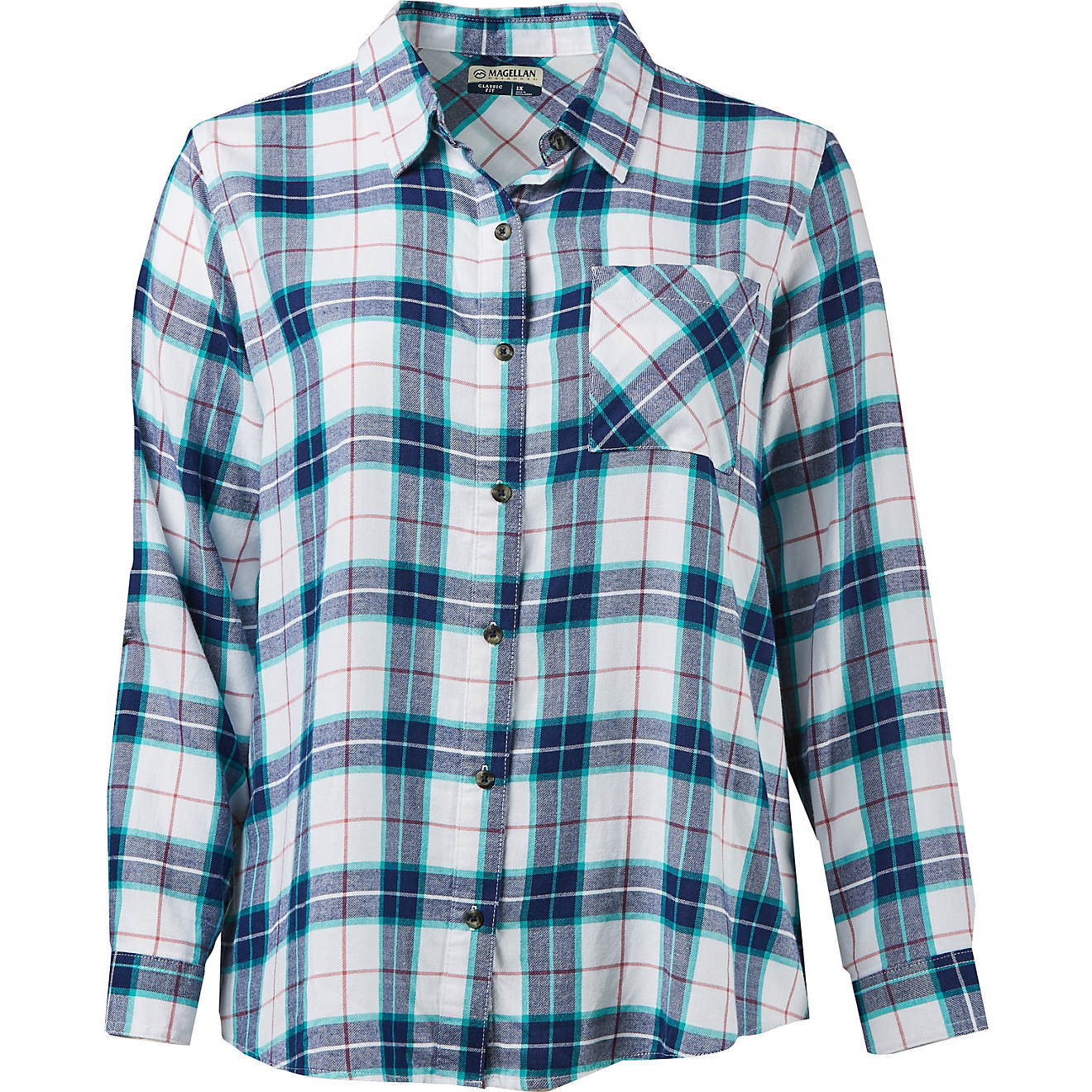 Magellan Outdoors Women's Willow Creek Plus Size Flannel Top                                                                     - view number 1