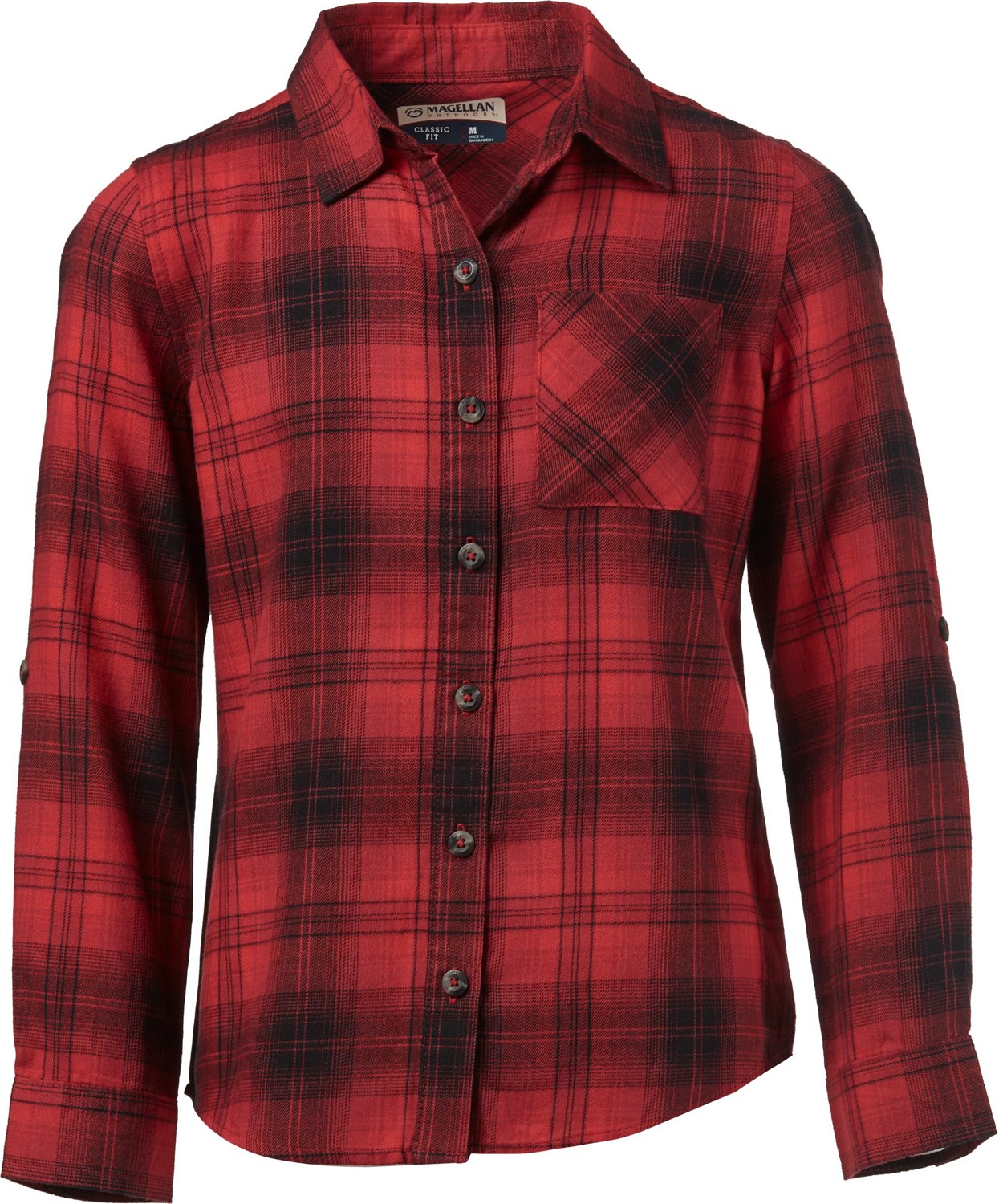 Magellan Outdoors Girls' Willow Creek Button-Down Flannel Shirt | Academy