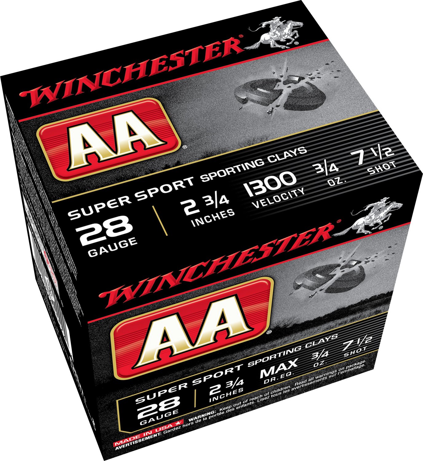 Winchester AA Sporting Clays 28 Gauge Shotshells Academy