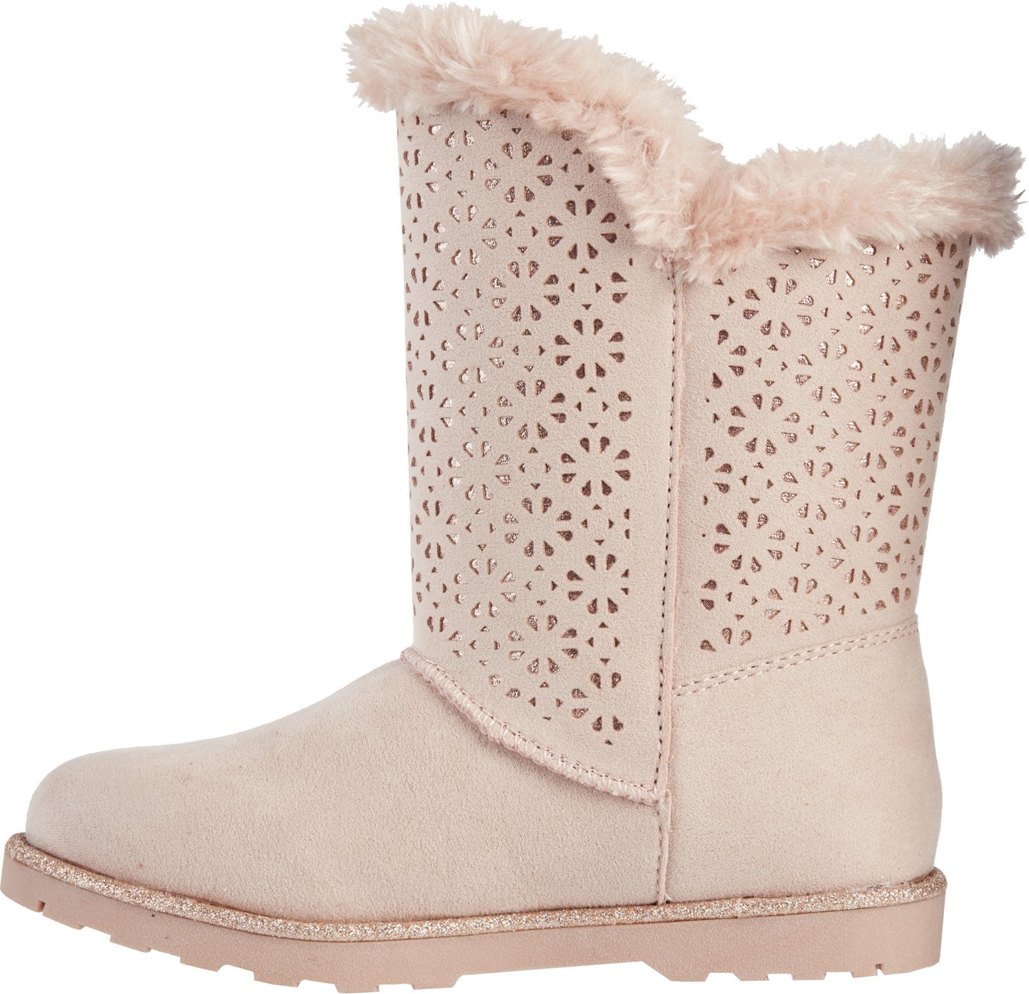 magellan outdoors women's fur collar slipper booties