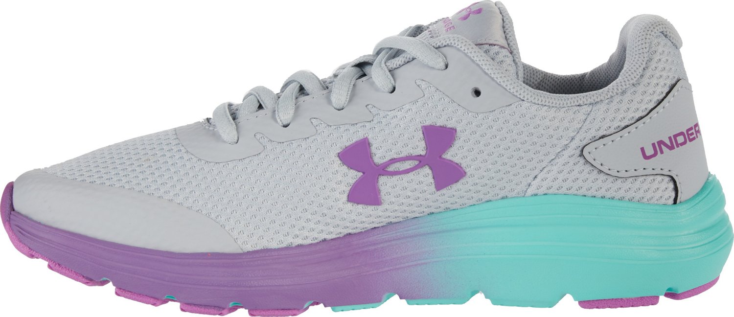 Under Armour Girls Grade School Surge Prism Fade 2 Running Shoes Academy