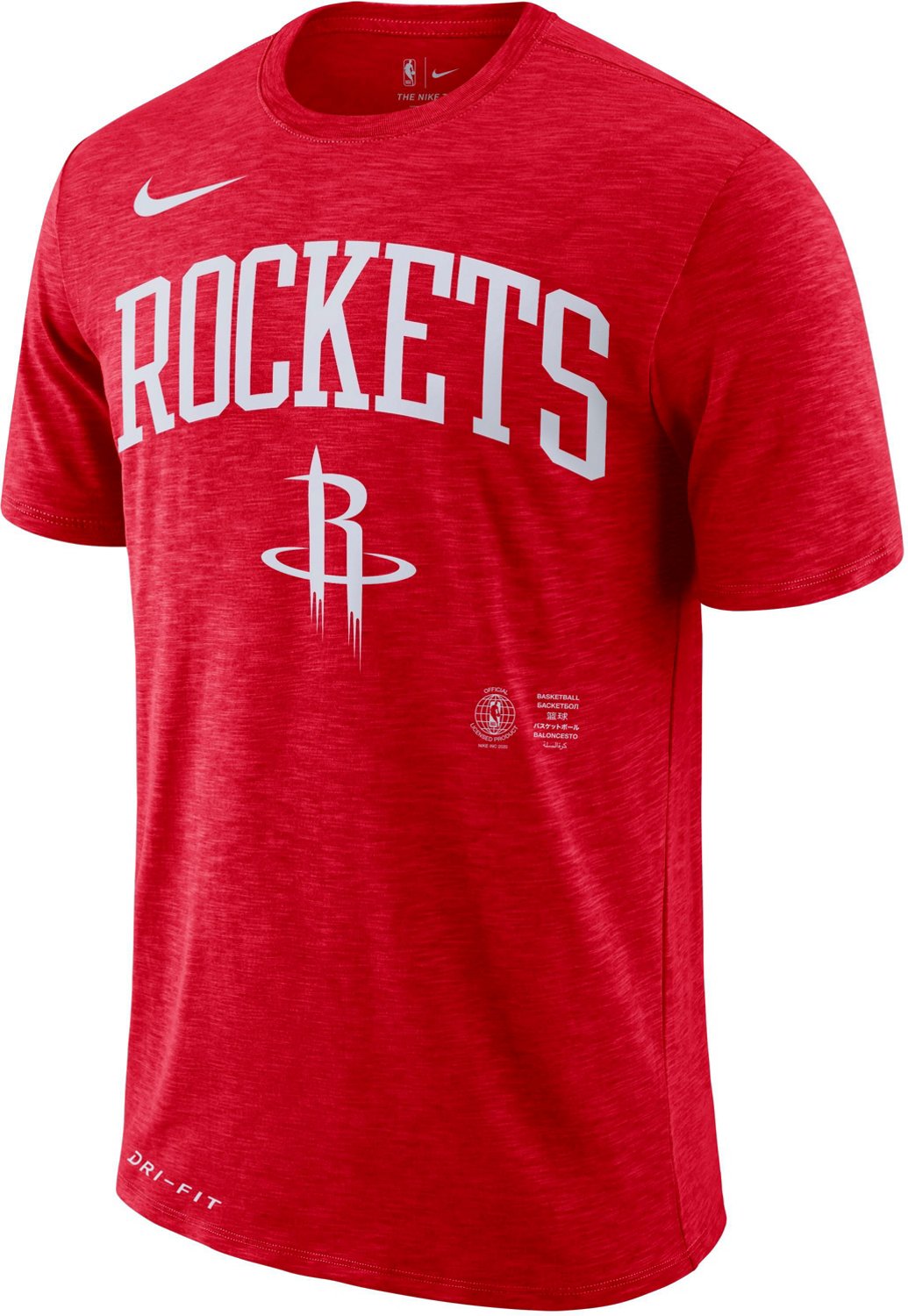 Nike Men’s Houston Rockets Team Slub Graphic T-shirt | Academy