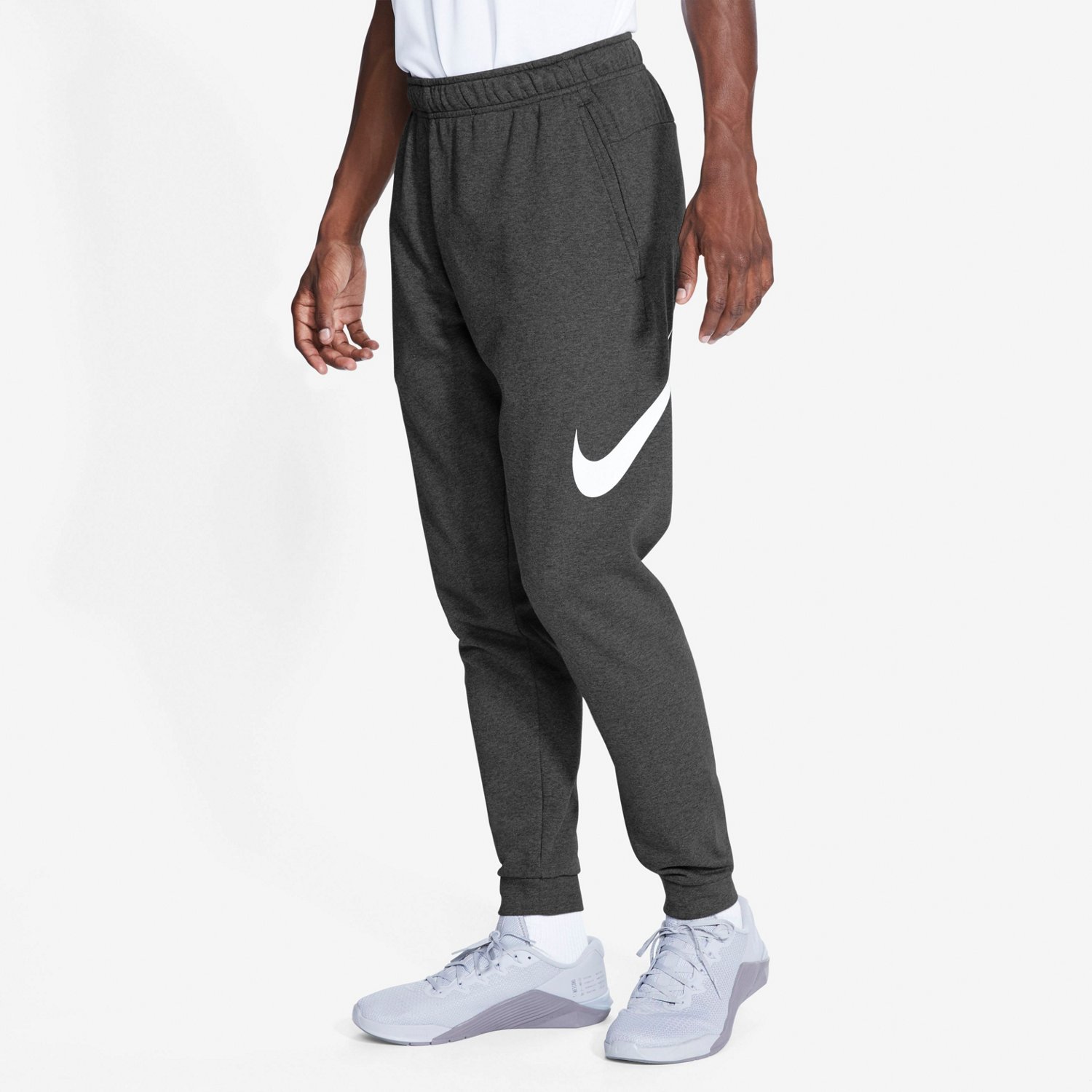 nike football academy tapered joggers in black