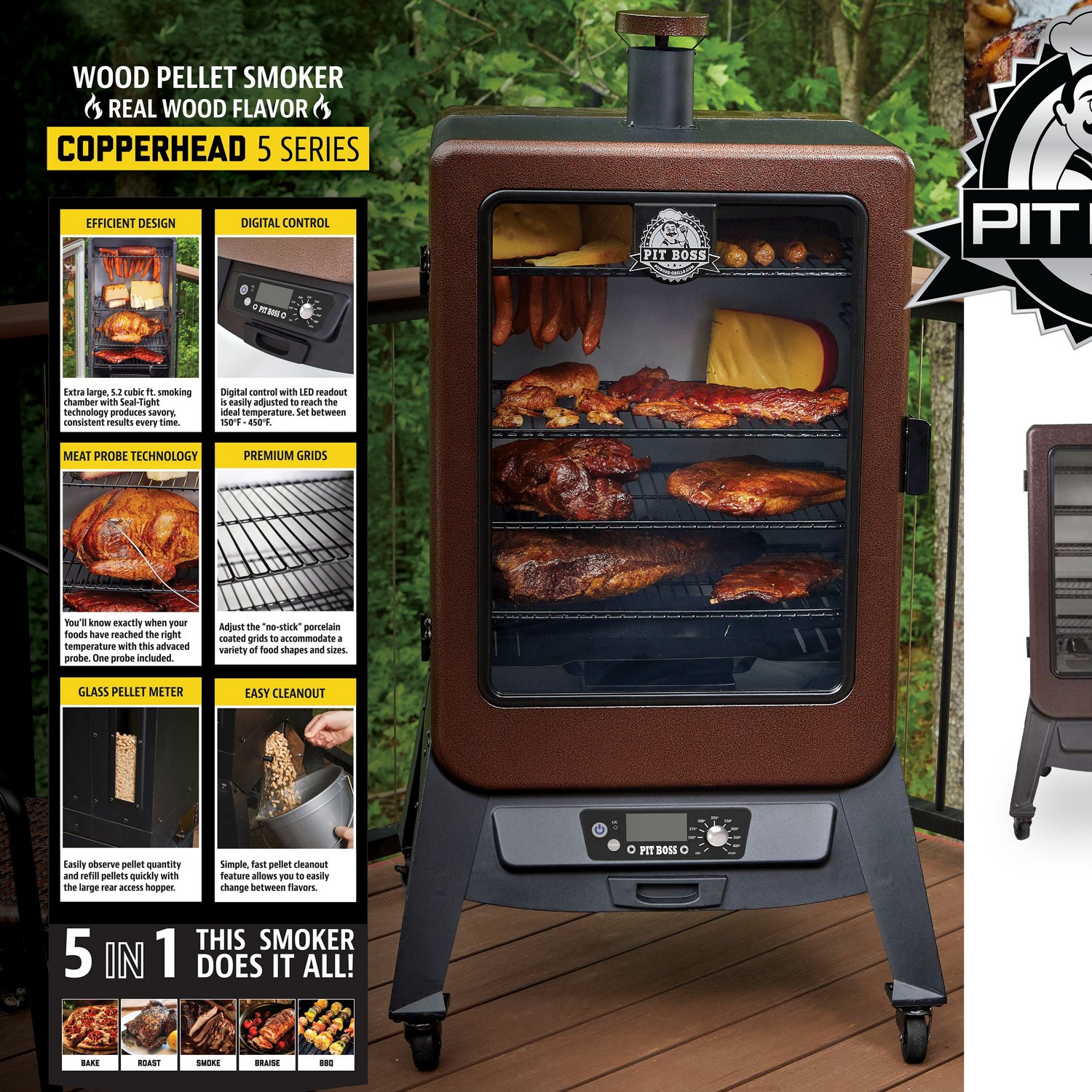 Pit boss 5 shop series vertical smoker