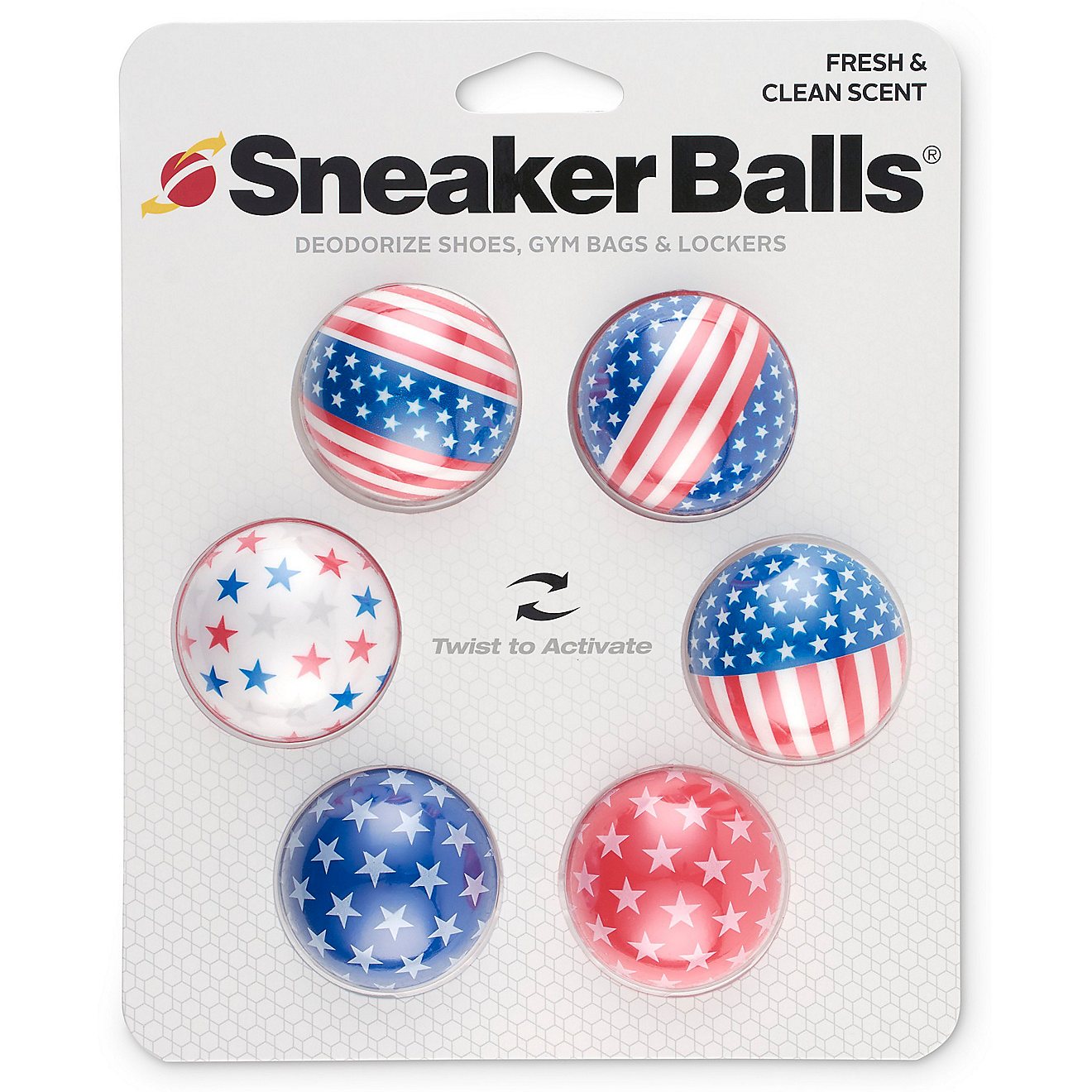 Sneaker Balls Patriotic Stars and Flags Shoe Deodorizers 6-Pack                                                                  - view number 1