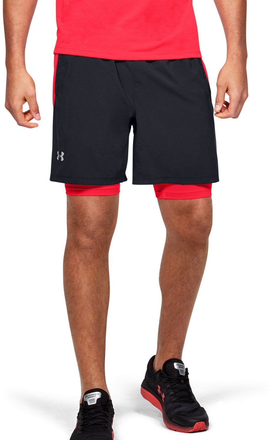 Under Armour Men's Launch 2in1 Shorts 7 in Academy