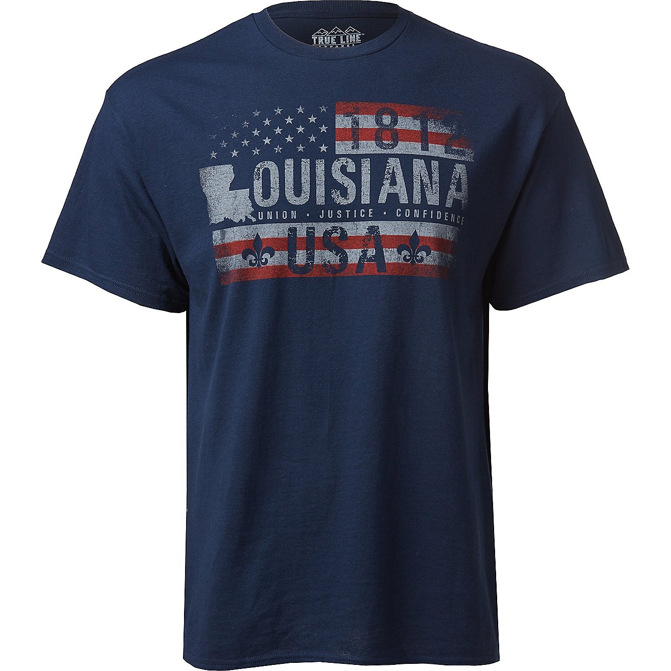 True Line Men's Louisiana Pride Flag Graphic T-shirt                                                                             - view number 1