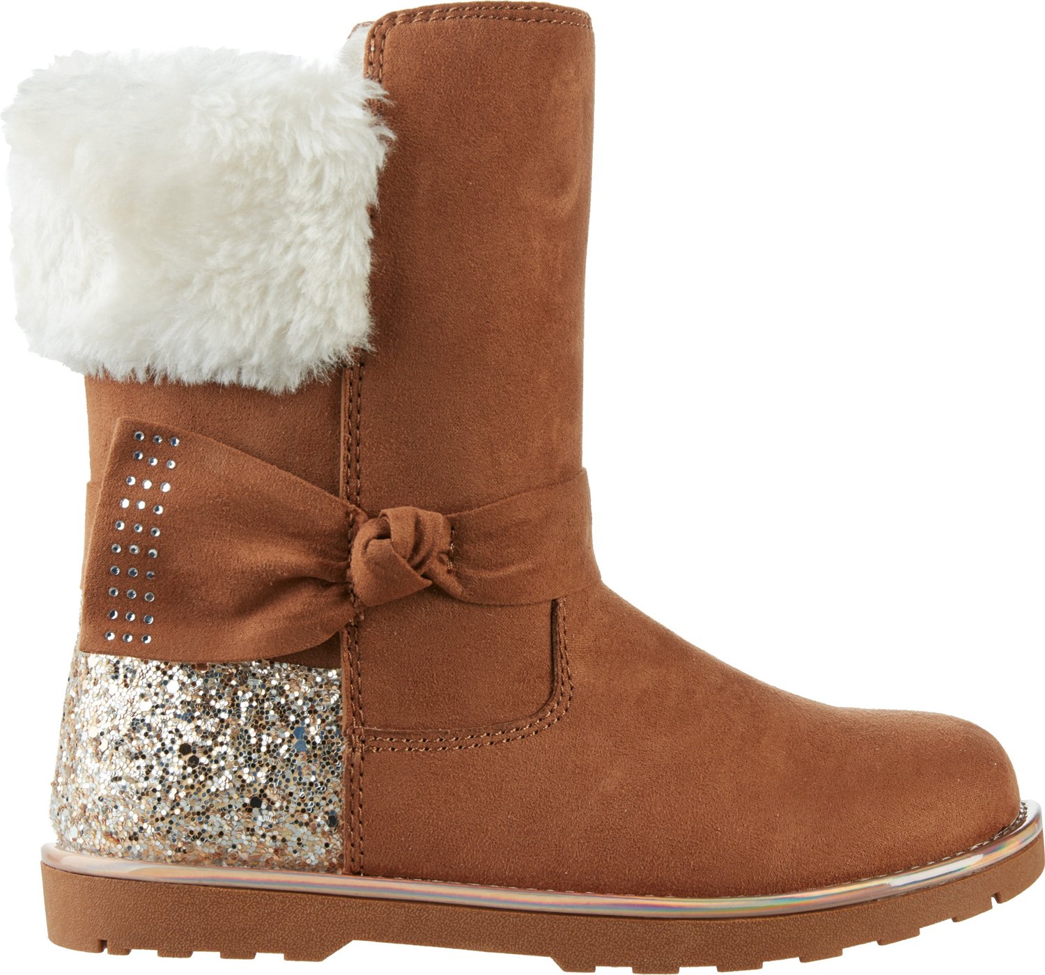 magellan outdoors women's fur collar slipper booties