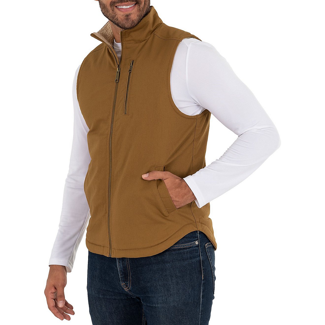 Wells Lamont Men's Sherpa Lined Canvas Vest                                                                                      - view number 3