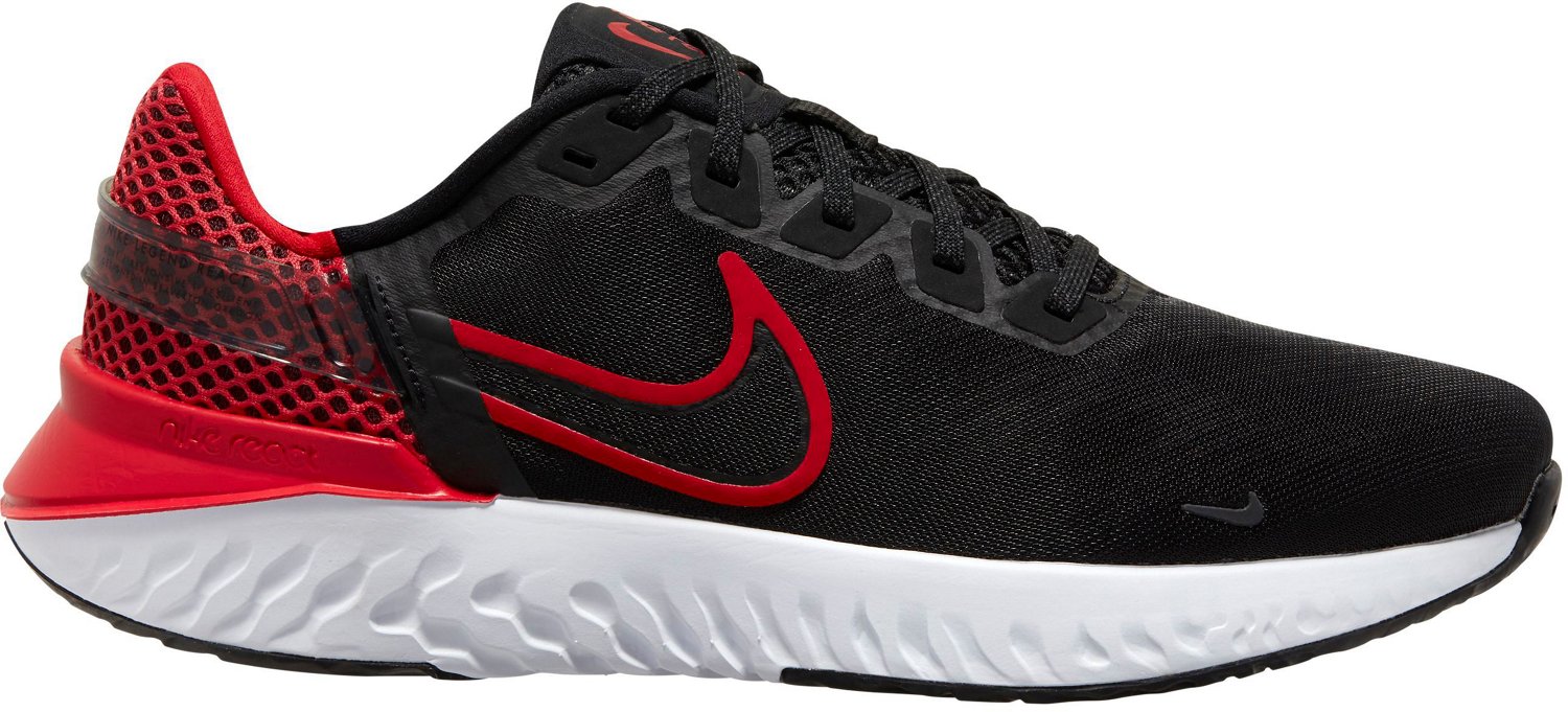 black and red nike running shoes