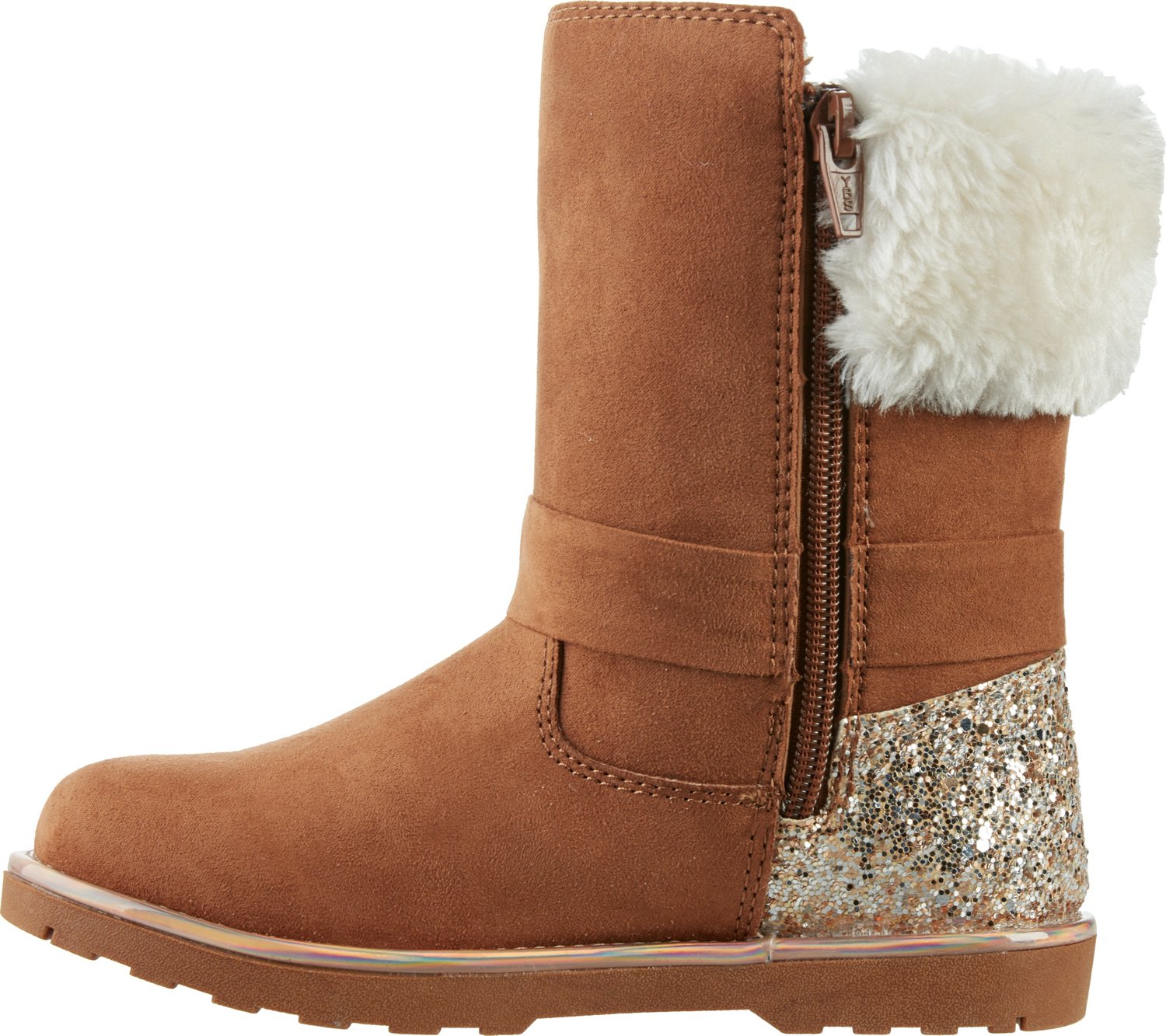 magellan outdoors women's fur collar slipper booties