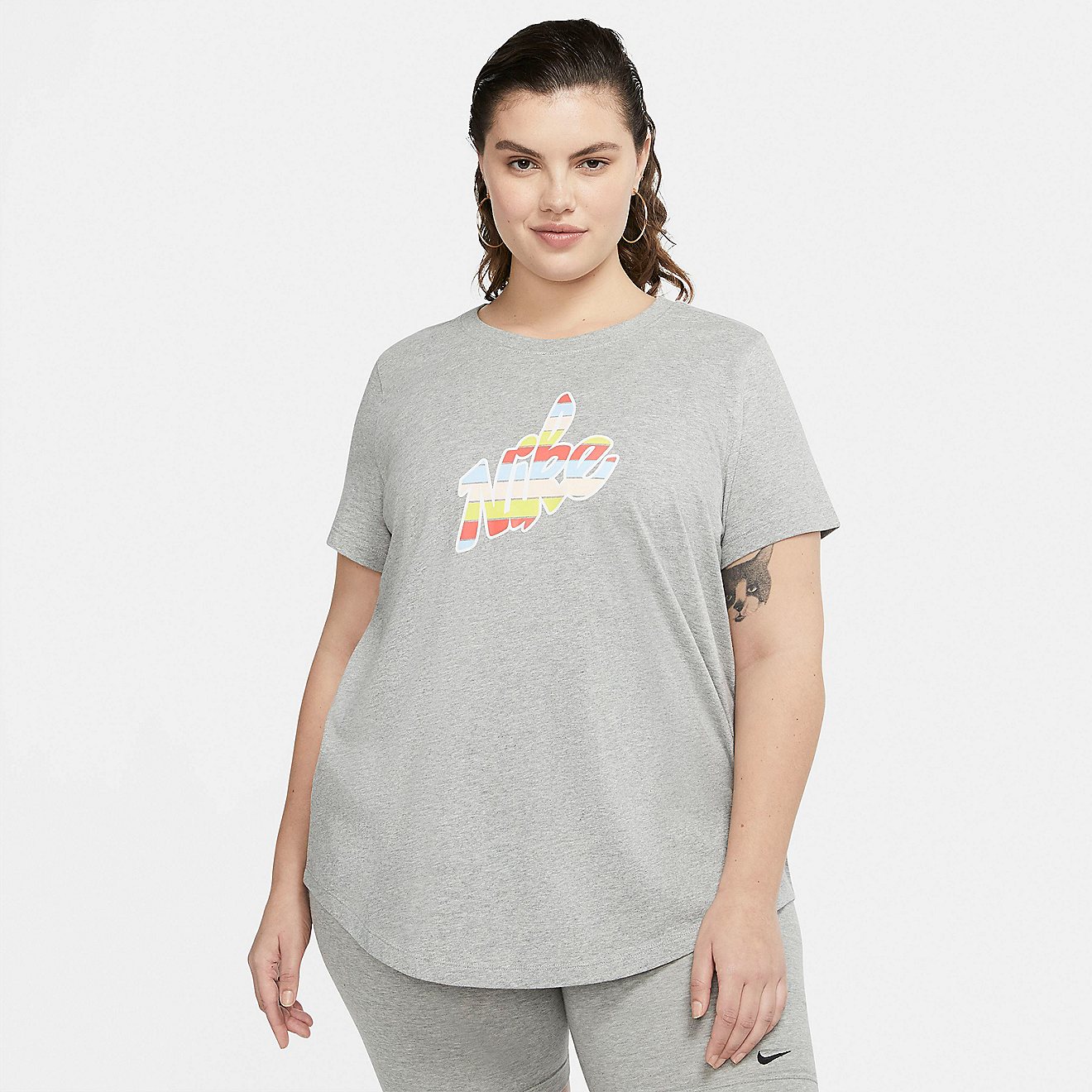 Nike Women's Sportswear Core Plus Size Graphic T-shirt                                                                           - view number 1