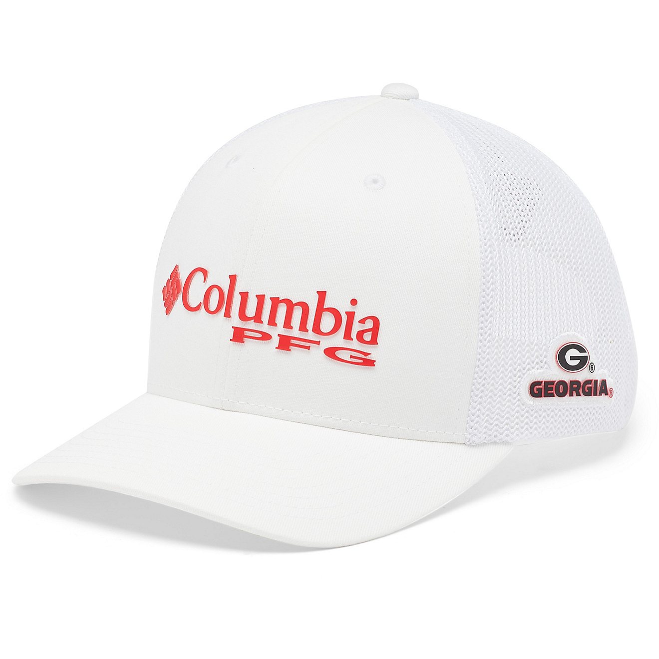 Columbia Sportswear Men's University of Georgia PFG Mesh Snap Back Ball Cap                                                      - view number 1